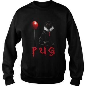 Dog Pug Clown Halloween Sweatshirt